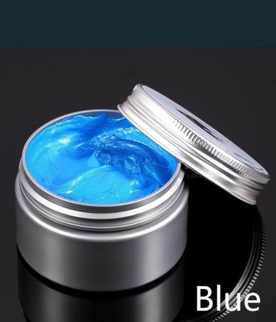 120g Unisex Hair Color Wax Mud Hair Dye Molding Hair Styling Coloring Paste Grandma Grey Green Hair Dye Wax Ceam Harajuku Style