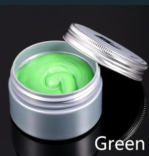 120g Unisex Hair Color Wax Mud Hair Dye Molding Hair Styling Coloring Paste Grandma Grey Green Hair Dye Wax Ceam Harajuku Style